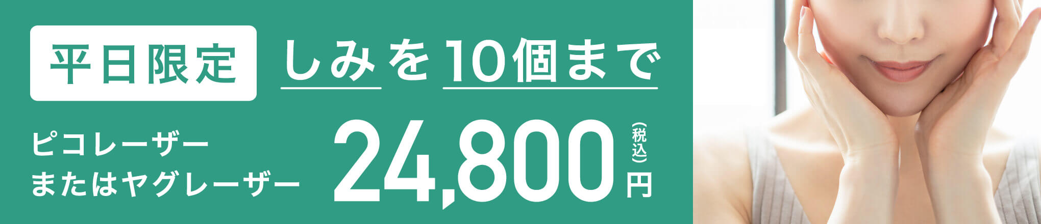 しみを10個まで ※平日限定 24,800円